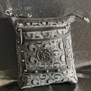 Stylish Gray G-Patterned Women Bag with missing crossbody